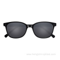 Classic Retro Acetate Frame Polarized Gray Lens Sunglasses For Men Women